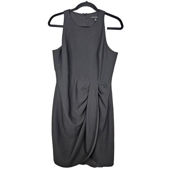 Black Halo 8 Brett Sheath Black Dress Classic Career Draped Minimalist - Picture 2 of 5